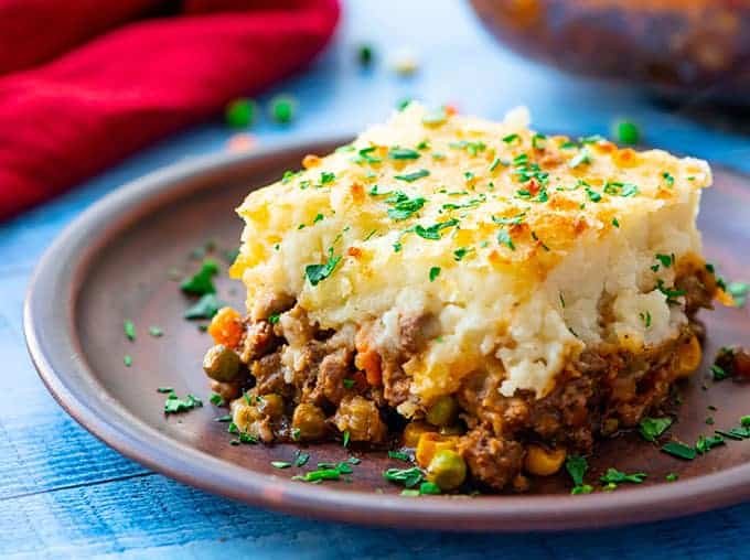 The Best Classic Shepherd's Pie - Ground beef (or lamb) with vegetables in a rich gravy, topped with cheesy mashed potatoes, and baked until golden brown.