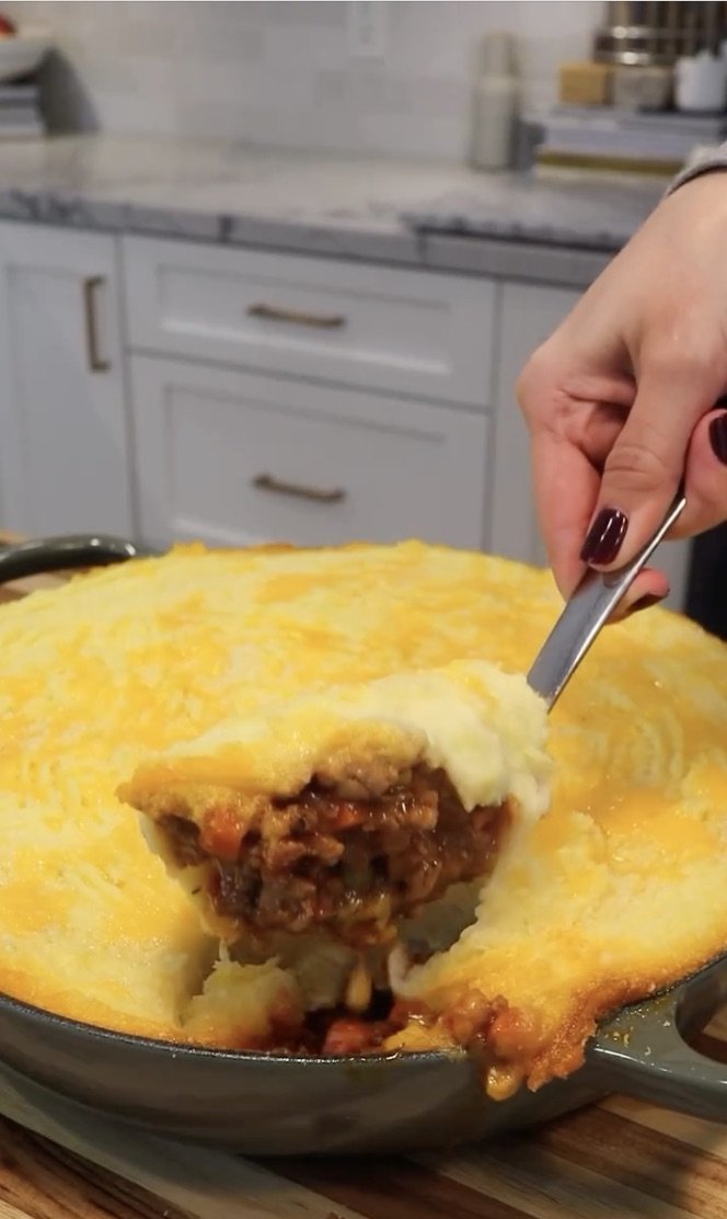 Shepherd's Pie with Pork - A delicious twist on the classic recipe using ground pork with herbs and vegetables, topped with fluffy mashed potatoes.
